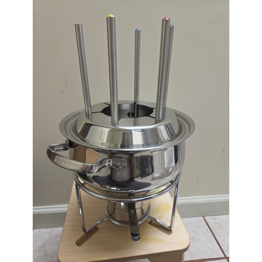 Denmark Tools For Cooks 3qt Stainless Steel Fondue and Soup Pot Combo Set